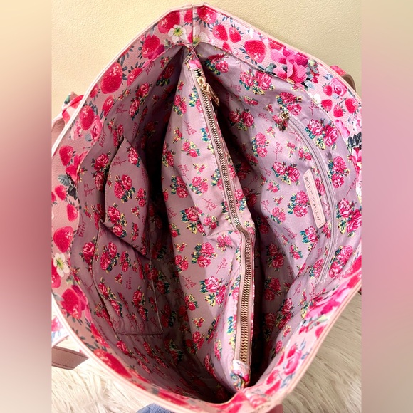Betsy Johnson Large Strawberry Pink Tote - Picture 12 of 16